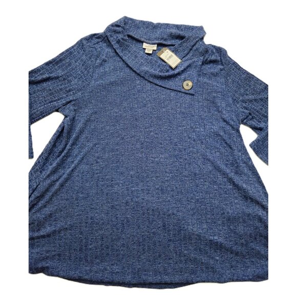 Avenue Women's Miley Rib Button Tunic Top - Size 20 (NWT) - Picture 1 of 4